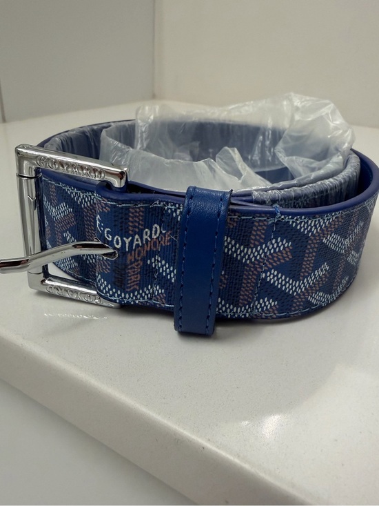 Goyard Other - Goyard Blue Monogram Belt – Size 30-32 Waist